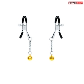 Оригинальные зажимы на соски с желтыми шариками - Notabu - купить с доставкой в Муроме