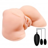 Телесная вибровагина Julie с 2 рабочими отверстиями - Baile - в Муроме купить с доставкой