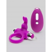 Лиловое виброкольцо с пультом ДУ Remote Control Cock Ring - Happy Rabbit - в Муроме купить с доставкой