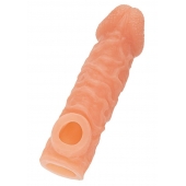 Телесная закрытая насадка с шершавой головкой Cock Sleeve Size L - 17,6 см. - KOKOS - в Муроме купить с доставкой