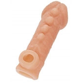Телесная закрытая насадка с шишечками Cock Sleeve Size L - 17,6 см. - KOKOS - в Муроме купить с доставкой