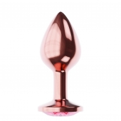 Пробка цвета розового золота с малиновым кристаллом Diamond Ruby Shine L - 8,3 см. - Lola Games - купить с доставкой в Муроме