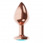 Пробка цвета розового золота с малиновым кристаллом Diamond Topaz Shine L - 8,3 см. - Lola Games - купить с доставкой в Муроме