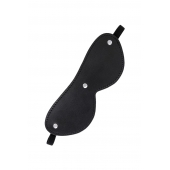 Черная кожаная маска Anonymo с мягким подкладом - ToyFa - купить с доставкой в Муроме