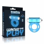 Голубое, светящееся в темноте эрекционное виброкольцо Lumino Play Vibrating Penis Ring - Lovetoy - в Муроме купить с доставкой