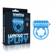 Голубое, светящееся в темноте виброкольцо Lumino Play Vibrating Penis Ring - Lovetoy - в Муроме купить с доставкой