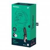 Черный анальный вибратор Hot Passion с функцией нагрева - Satisfyer - в Муроме купить с доставкой
