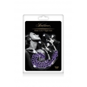 Зажимы для сосков с фиолетовой цепочкой Sweet Caress Nipple Chain - Sweet Caress - купить с доставкой в Муроме