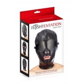 Маска-шлем с отверстием для рта и съемными шорами - Fetish Tentation - купить с доставкой в Муроме