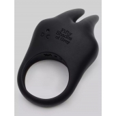 Черное эрекционное виброкольцо Sensation Rechargeable Vibrating Rabbit Love Ring - Fifty Shades of Grey - в Муроме купить с доставкой