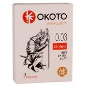 Тонкие презервативы OKOTO Thin Extra Soft - 3 шт. - Sitabella - купить с доставкой в Муроме