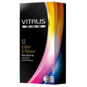 Цветные ароматизированные презервативы VITALIS PREMIUM color   flavor - 12 шт. - Vitalis - купить с доставкой в Муроме