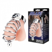 Серебристая клетка для члена Urethral Play Cage - BlueLine - купить с доставкой в Муроме