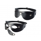 Черная кожаная маска  Новичок - Sitabella - купить с доставкой в Муроме