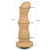 Телесная рельефная насадка Harness - 14,2 см. - LOVETOY (А-Полимер) - купить с доставкой в Муроме