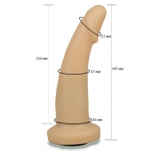Телесная гладкая насадка Harness - 14,7 см. - LOVETOY (А-Полимер) - купить с доставкой в Муроме