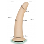 Телесная гладкая насадка-фаллоимитатор Harness - 17 см. - LOVETOY (А-Полимер) - купить с доставкой в Муроме