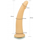 Телесная гладкая насадка-фаллоимитатор Harness - 20 см. - LOVETOY (А-Полимер) - купить с доставкой в Муроме