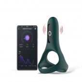 Изумрудное виброкольцо Magic Motion Rise с подхватом мошонки - Magic Motion - в Муроме купить с доставкой