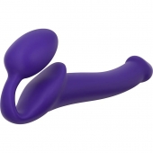 Фиолетовый безремневой страпон Silicone Bendable Strap-On - size S - Strap-on-me - купить с доставкой в Муроме