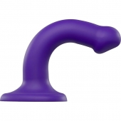 Фиолетовый фаллоимитатор-насадка Strap-On-Me Dildo Dual Density size S - 17 см. - Strap-on-me - купить с доставкой в Муроме