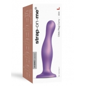 Фиолетовая насадка Strap-On-Me Dildo Plug Curvy size L - Strap-on-me - купить с доставкой в Муроме