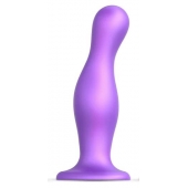 Фиолетовая насадка Strap-On-Me Dildo Plug Curvy size L - Strap-on-me - купить с доставкой в Муроме