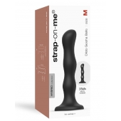 Черная насадка Strap-On-Me Dildo Geisha Balls size M - Strap-on-me - купить с доставкой в Муроме