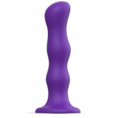 Фиолетовая насадка Strap-On-Me Dildo Geisha Balls size M - Strap-on-me - купить с доставкой в Муроме