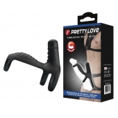 Черная вибронасадка на пенис Vibrating Penis Sling - Baile - в Муроме купить с доставкой