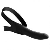 Черный кляп-страпон Masters Mini Face Fuck Strap-On - 14 см. - XR Brands - купить с доставкой в Муроме