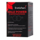 Капсулы для мужчин Erotichard male power с пантогематогеном - 20 капсул (0,370 гр.) - Erotic Hard - купить с доставкой в Муроме