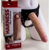 Насадка-фаллос в комплекте с трусиками Harness - 21,6 см. - LOVETOY (А-Полимер) - купить с доставкой в Муроме