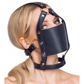 Черный намордник с кляпом-шаром Head Harness With A Gag - Orion - купить с доставкой в Муроме