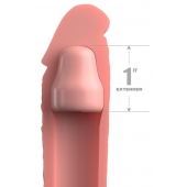 Телесная насадка-удлинитель 1 Inch Silicone X-tension - 17,8 см. - Pipedream - в Муроме купить с доставкой