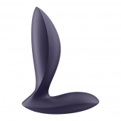 Фиолетовый анальный вибростимулятор Power Plug - Satisfyer - в Муроме купить с доставкой