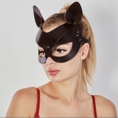 Коричневая кожаная маска  Кошечка - Sitabella - купить с доставкой в Муроме
