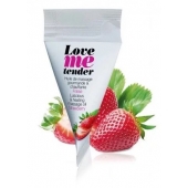 Съедобное согревающее массажное масло Love Me Tender Strawberry с ароматом клубники - 10 мл. - Love to Love - купить с доставкой в Муроме