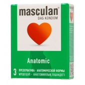 Презервативы анатомической формы Masculan Anatomic - 3 шт. - Masculan - купить с доставкой в Муроме
