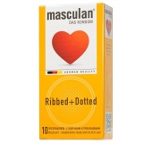Презервативы с колечками и пупырышками Masculan Ribbed+Dotted - 10 шт. - Masculan - купить с доставкой в Муроме