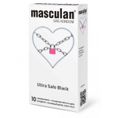 Ультрапрочные презервативы Masculan Ultra Safe Black - 10 шт. - Masculan - купить с доставкой в Муроме