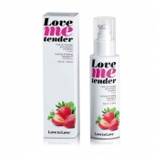 Съедобное согревающее массажное масло Love Me Tender Strawberry с ароматом клубники - 100 мл. - Love to Love - купить с доставкой в Муроме