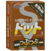 Презервативы Sagami Xtreme FEEL UP с точечной текстурой и линиями прилегания - 3 шт. - Sagami - купить с доставкой в Муроме
