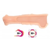 Телесная фантазийная насадка на член Cock Sleeve Size L - KOKOS - в Муроме купить с доставкой