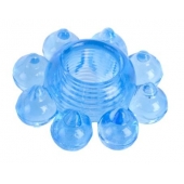 Голубая гелевая насадка-цветок - Toyfa Basic - в Муроме купить с доставкой