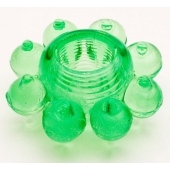 Зеленое эрекционное кольцо-цветок - Toyfa Basic - в Муроме купить с доставкой