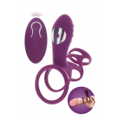 Фиолетовая эрекционная вибронасадка Halo Halo C-Ring Sleeve - Toy Joy - в Муроме купить с доставкой