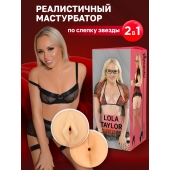 Двусторонний мастурбатор Lola Taylor - 22 см. - ФлешНаш - в Муроме купить с доставкой