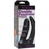 Черная насадка-фаллоимитатор для двойной стимуляции Double Penetrator - 16 см. - Doc Johnson - купить с доставкой в Муроме