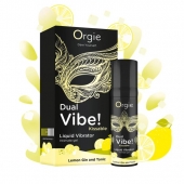 Съедобный жидкий вибратор Dual Vibe! со вкусом лимонного джина с тоником - 15 мл. - ORGIE - купить с доставкой в Муроме